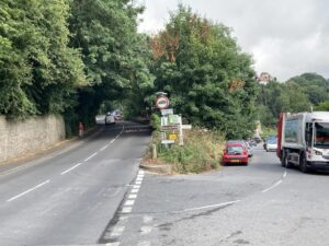 The corner of Military Road in 2024